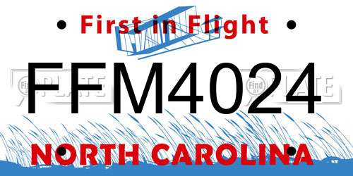 FFM4024 North Carolina License Plate