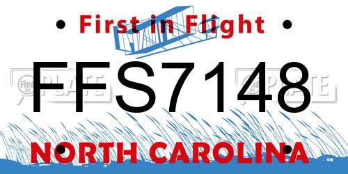 FFS7148 North Carolina License Plate