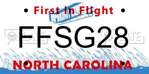 FFSG28 North Carolina License Plate