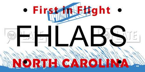 FHLABS North Carolina License Plate