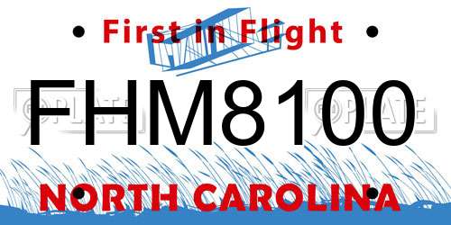 FHM8100 North Carolina License Plate