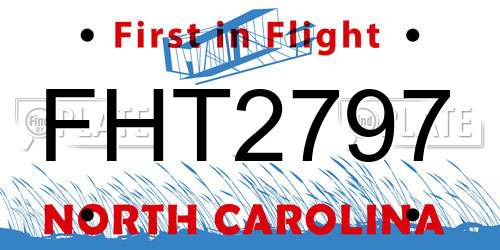 FHT2797 North Carolina License Plate