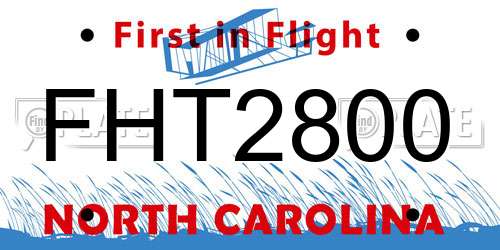 FHT2800 North Carolina License Plate