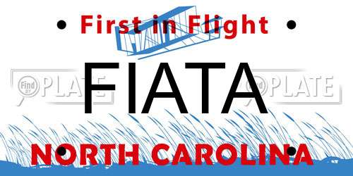 FIATA North Carolina License Plate