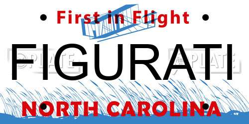 FIGURATI North Carolina License Plate