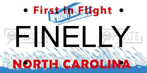 FINELLY North Carolina License Plate
