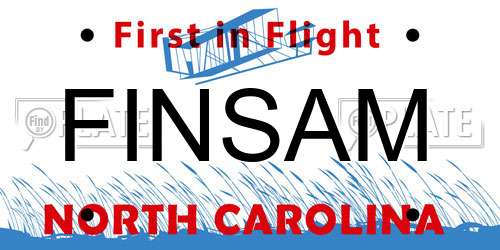FINSAM North Carolina License Plate