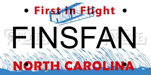 FINSFAN North Carolina License Plate