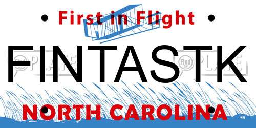 FINTASTK North Carolina License Plate