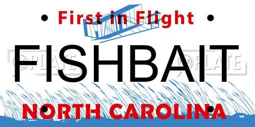 FISHBAIT North Carolina License Plate