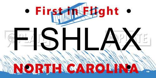 FISHLAX North Carolina License Plate