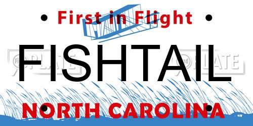 FISHTAIL North Carolina License Plate