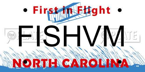 FISHVM North Carolina License Plate