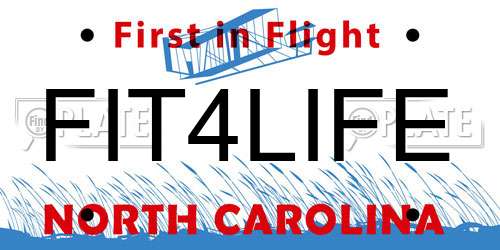FIT4LIFE North Carolina License Plate