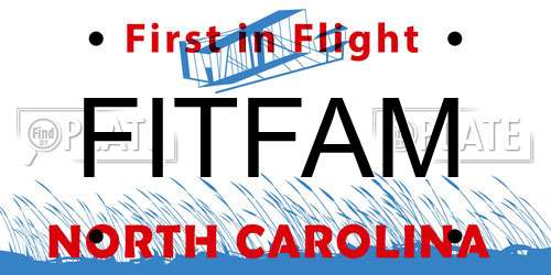 FITFAM North Carolina License Plate