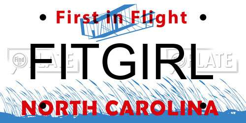 FITGIRL North Carolina License Plate