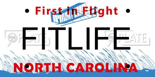 FITLIFE North Carolina License Plate