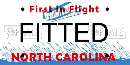 FITTED North Carolina License Plate
