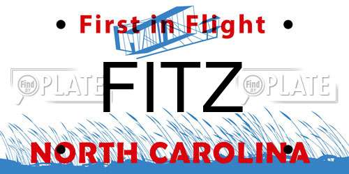 FITZ North Carolina License Plate
