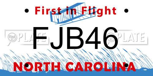 FJB46 North Carolina License Plate