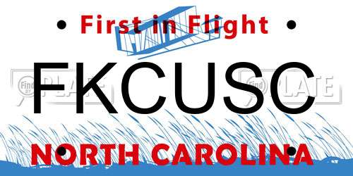 FKCUSC North Carolina License Plate