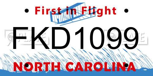FKD1099 North Carolina License Plate