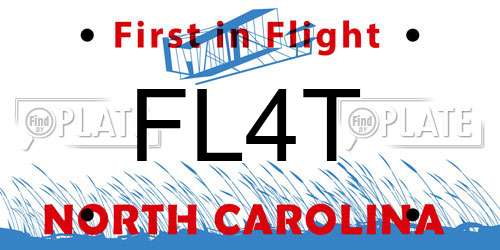 FL4T North Carolina License Plate
