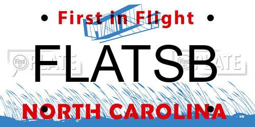 FLATSB North Carolina License Plate