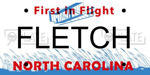 FLETCH North Carolina License Plate