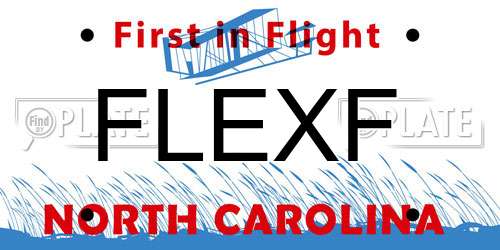 FLEXF North Carolina License Plate
