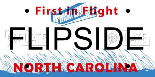 FLIPSIDE North Carolina License Plate