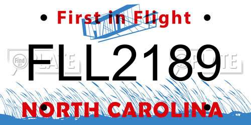 FLL2189 North Carolina License Plate