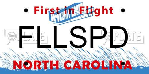 FLLSPD North Carolina License Plate