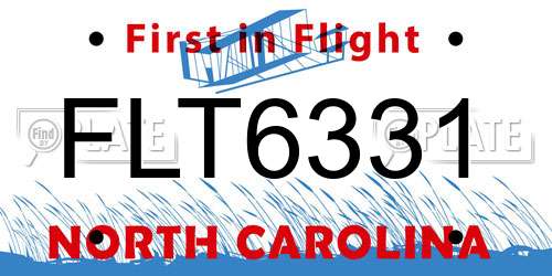FLT6331 North Carolina License Plate