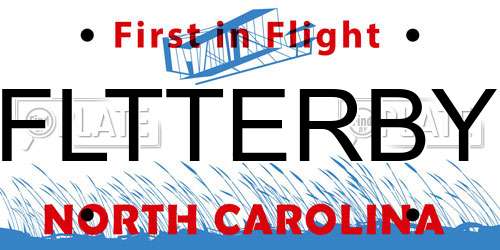 FLTTERBY North Carolina License Plate