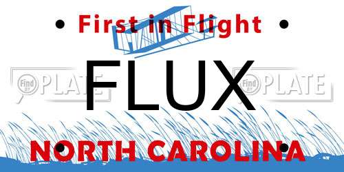 FLUX North Carolina License Plate