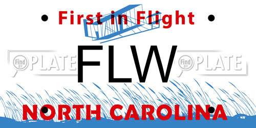 FLW North Carolina License Plate