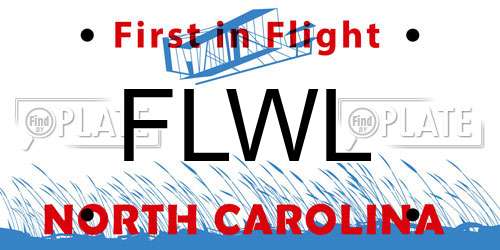 FLWL North Carolina License Plate
