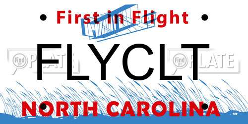 FLYCLT North Carolina License Plate