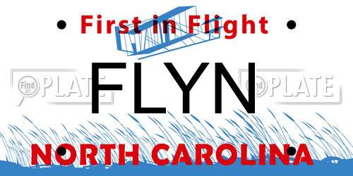 FLYN North Carolina License Plate