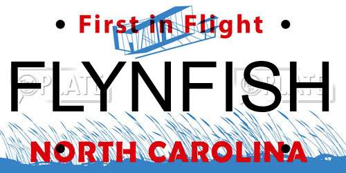 FLYNFISH North Carolina License Plate