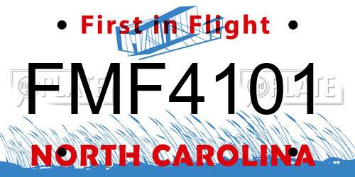 FMF4101 North Carolina License Plate