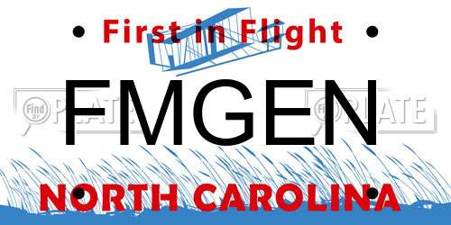 FMGEN North Carolina License Plate