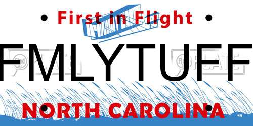 FMLYTUFF North Carolina License Plate