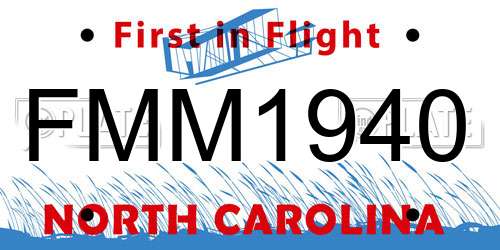 FMM1940 North Carolina License Plate