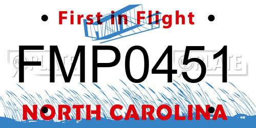 FMP0451 North Carolina License Plate