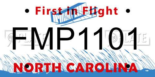 FMP1101 North Carolina License Plate