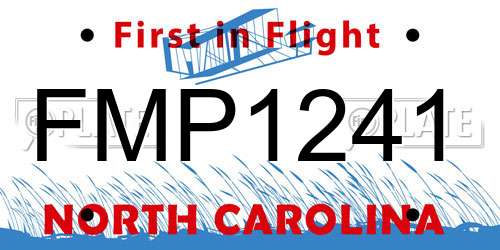FMP1241 North Carolina License Plate