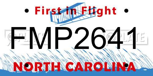 FMP2641 North Carolina License Plate