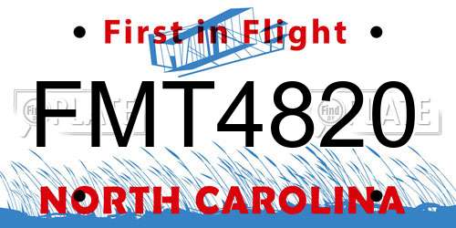 FMT4820 North Carolina License Plate